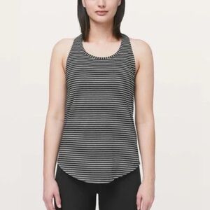 lululemon Love tank  Black and White Striped